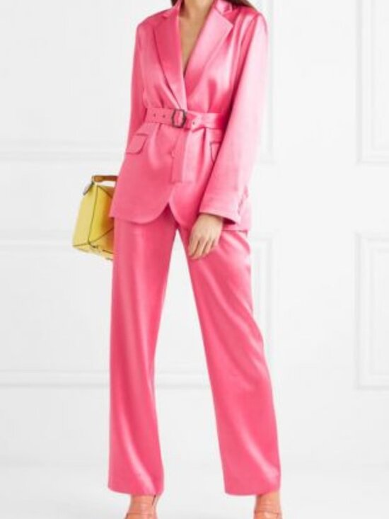 Sies Marjan Jackets & Blazers - SIES MARJAN PINK SATIN TUXEDO SUIT